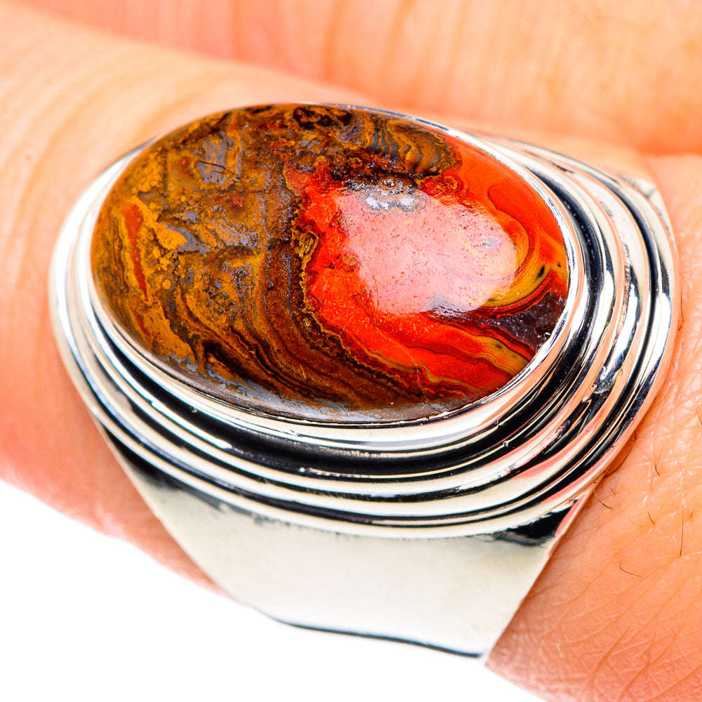 Crazy Lace Agate Rings handcrafted by Ana Silver Co - RING93347
