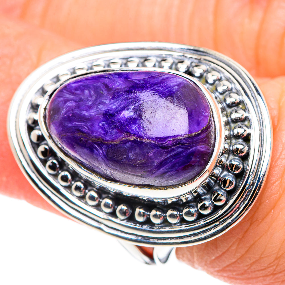 Charoite Rings handcrafted by Ana Silver Co - RING93353