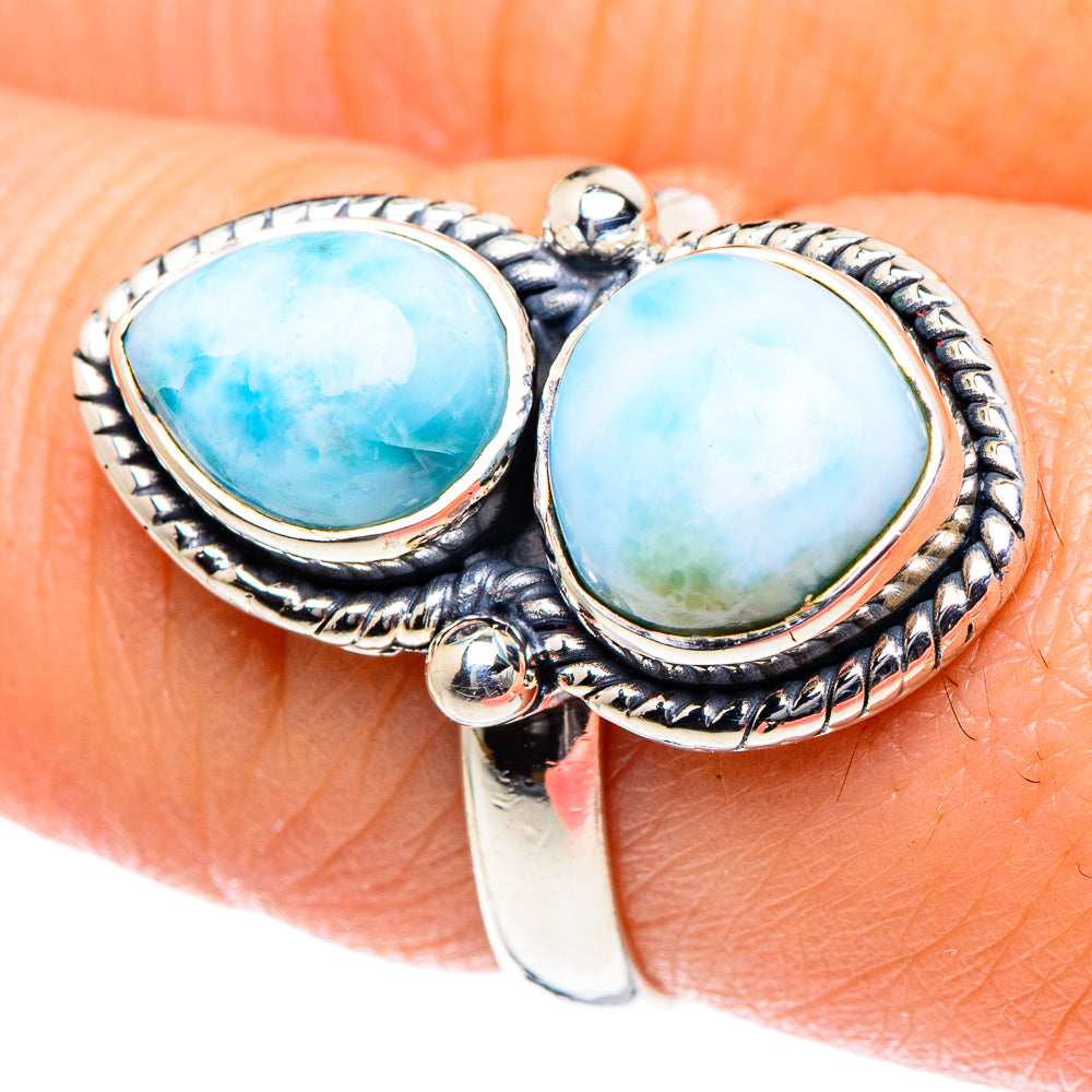 Larimar Rings handcrafted by Ana Silver Co - RING93360