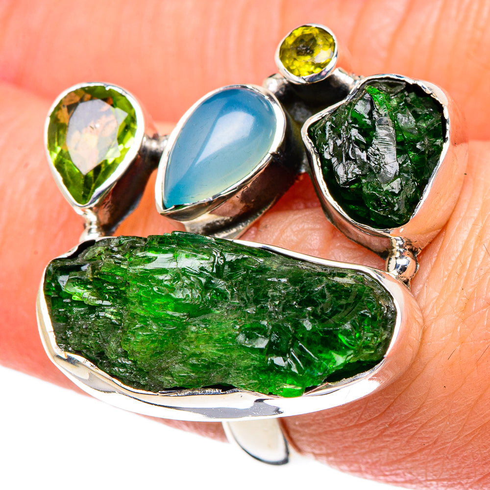 Chrome Diopside Rings handcrafted by Ana Silver Co - RING93362