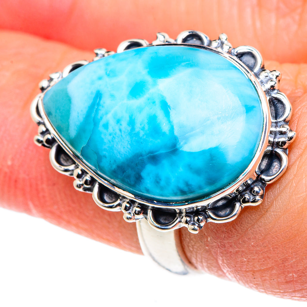 Larimar Rings handcrafted by Ana Silver Co - RING93378