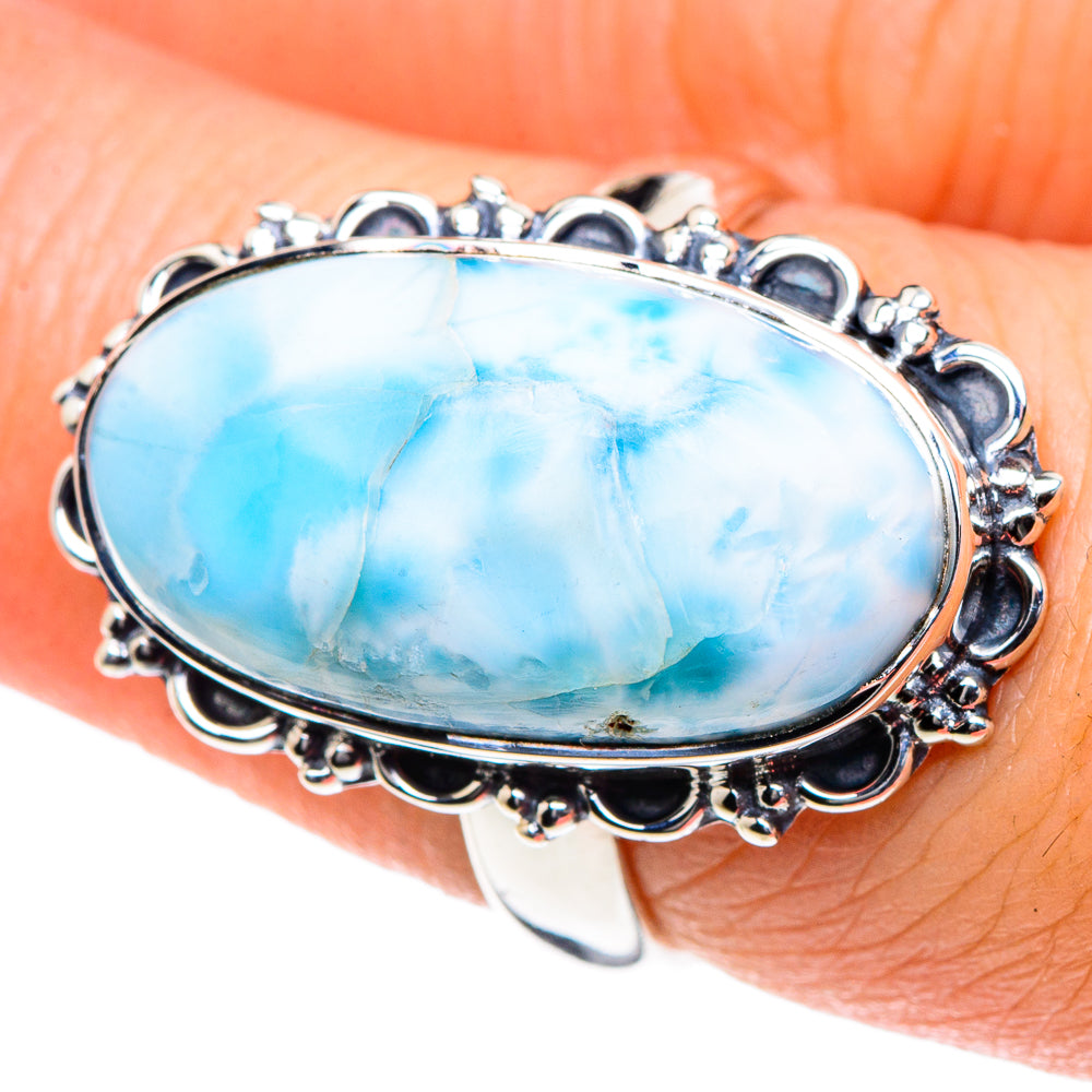 Larimar Rings handcrafted by Ana Silver Co - RING93381