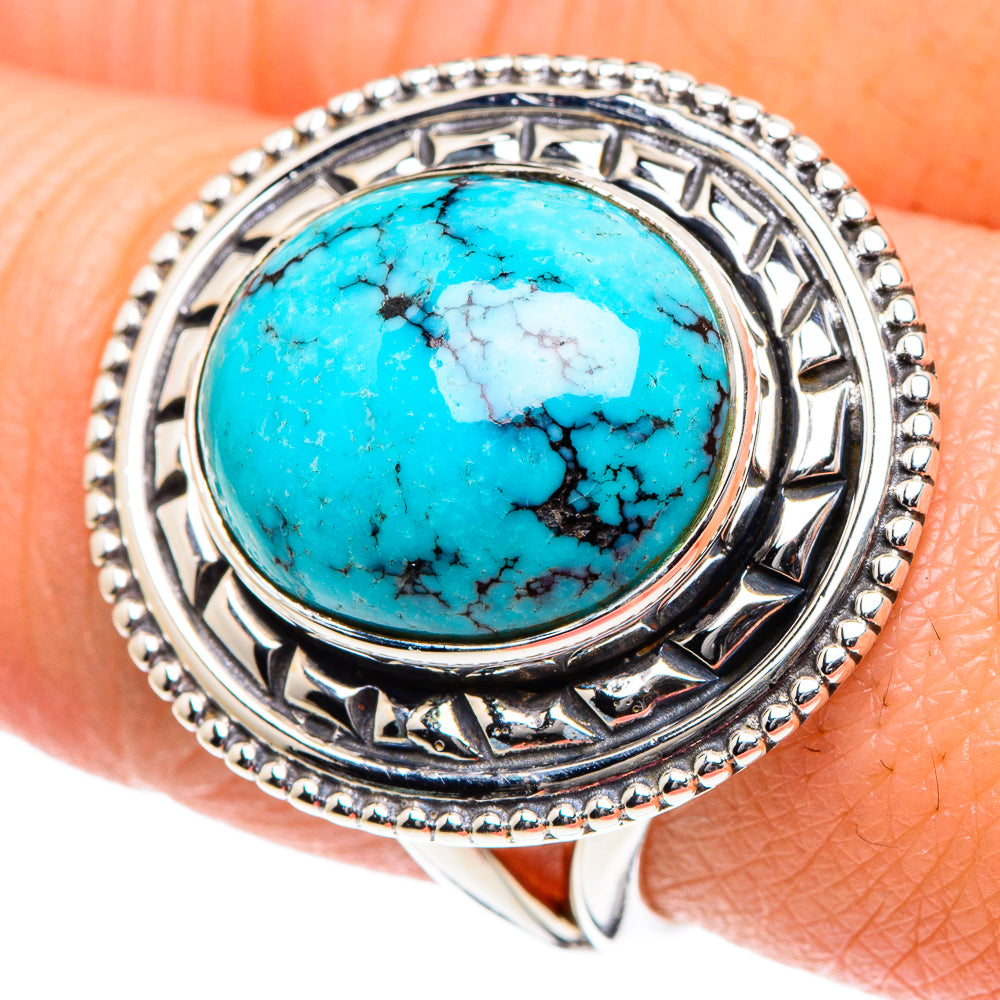 Tibetan Turquoise Rings handcrafted by Ana Silver Co - RING93382