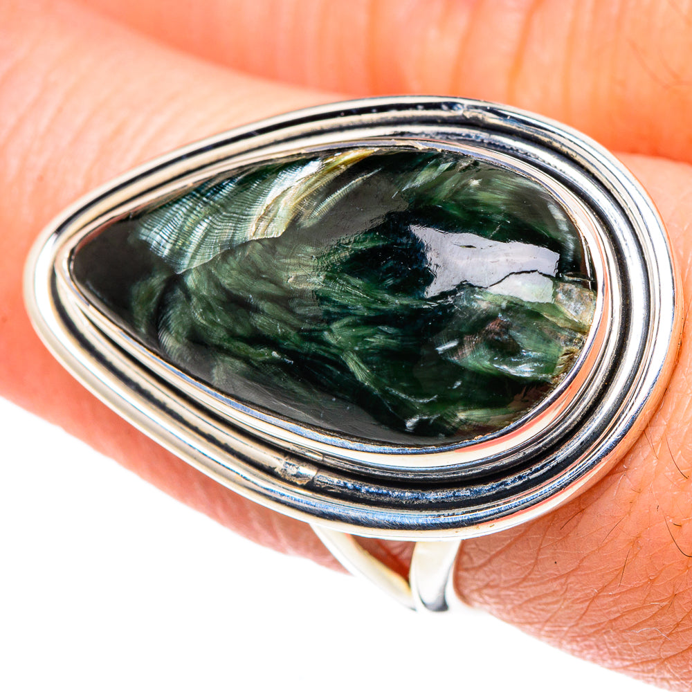 Seraphinite Rings handcrafted by Ana Silver Co - RING93385