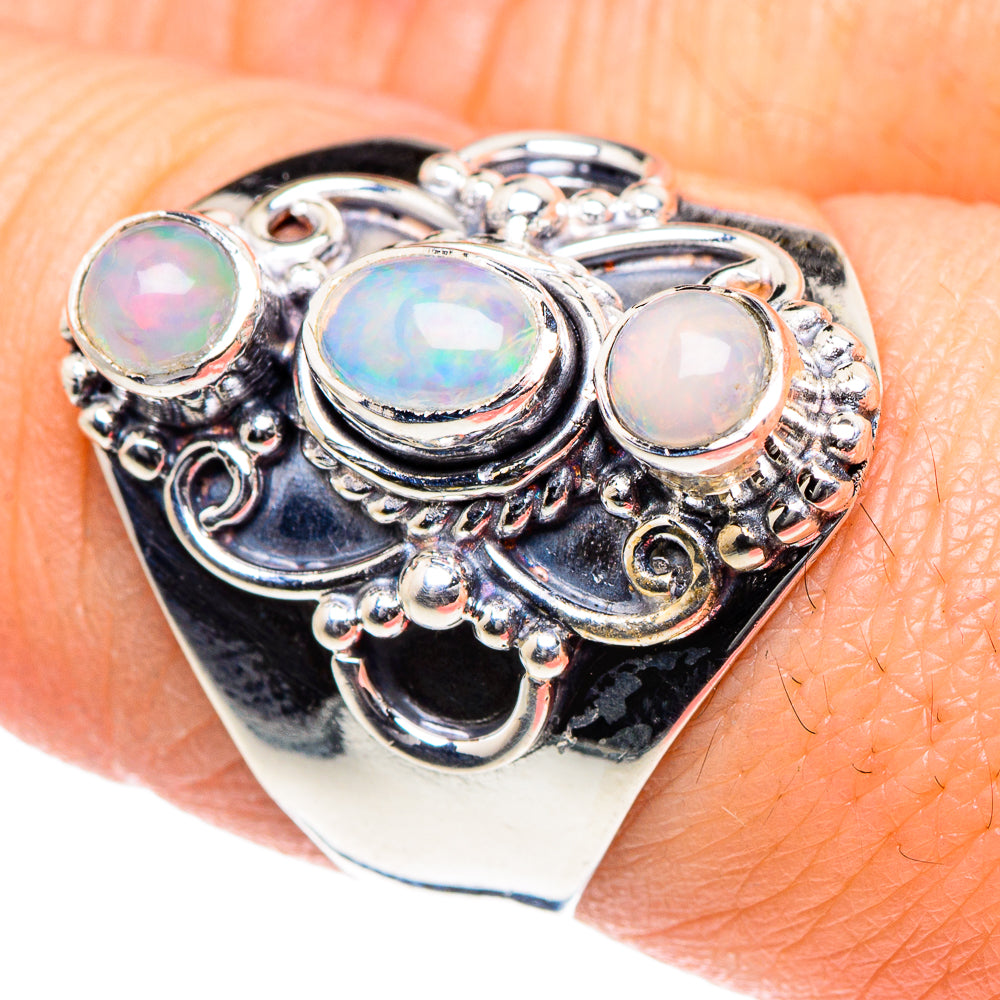 Ethiopian Opal Rings handcrafted by Ana Silver Co - RING93396