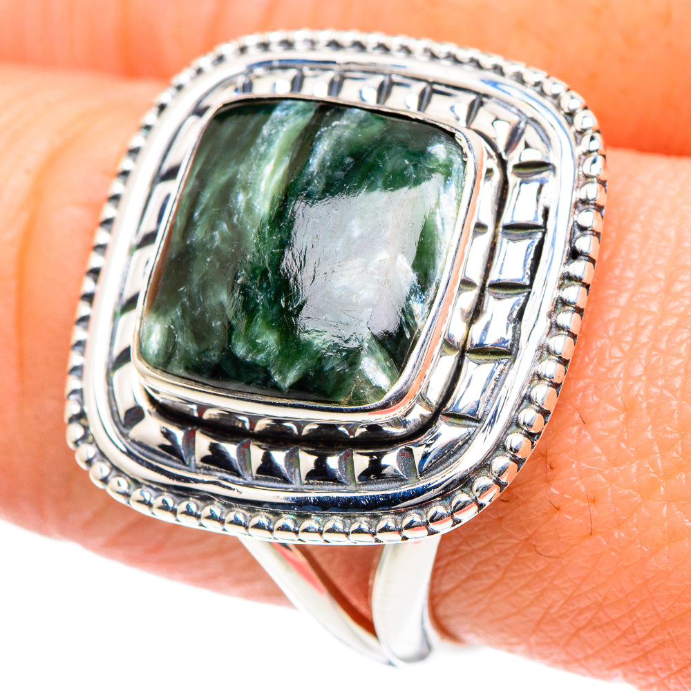 Seraphinite Rings handcrafted by Ana Silver Co - RING93407