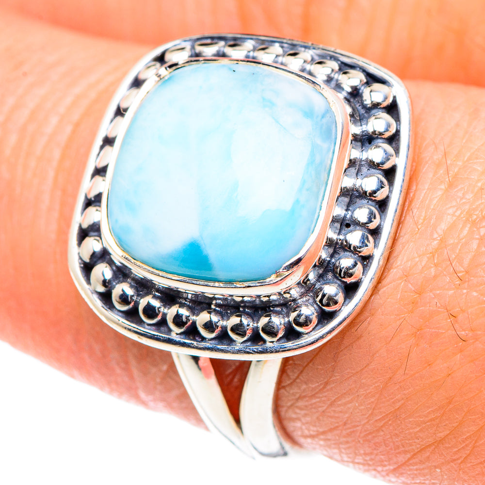 Larimar Rings handcrafted by Ana Silver Co - RING93415