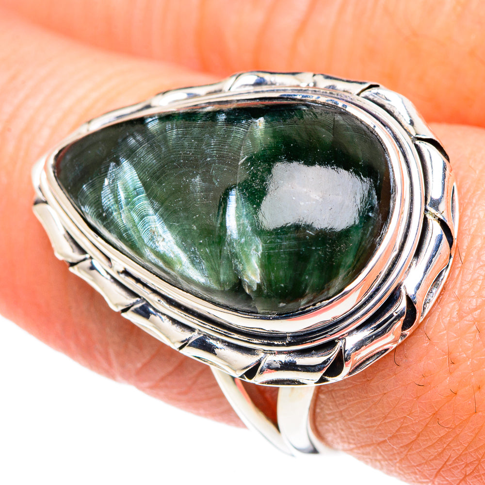 Seraphinite Rings handcrafted by Ana Silver Co - RING93422