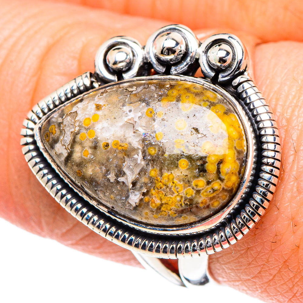 Ocean Jasper Rings handcrafted by Ana Silver Co - RING93424