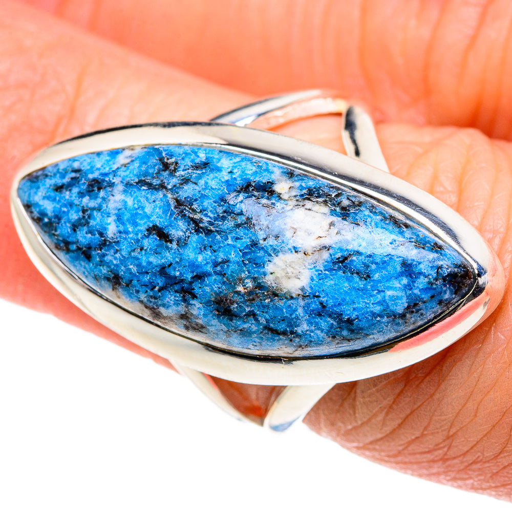 K2 Blue Azurite Rings handcrafted by Ana Silver Co - RING93428