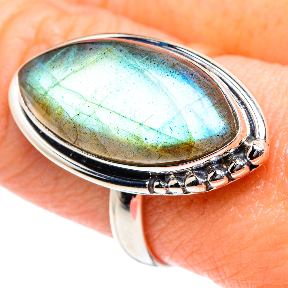 Labradorite Rings handcrafted by Ana Silver Co - RING93431