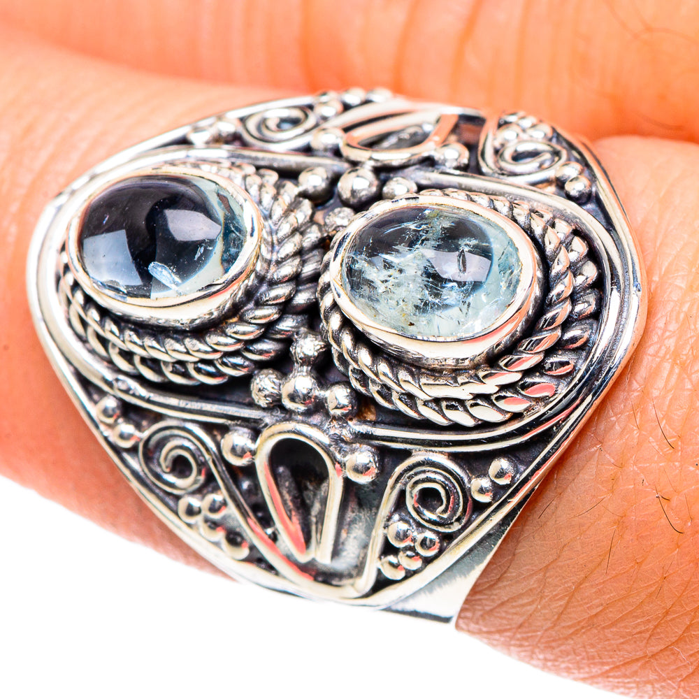 Aquamarine Rings handcrafted by Ana Silver Co - RING93434