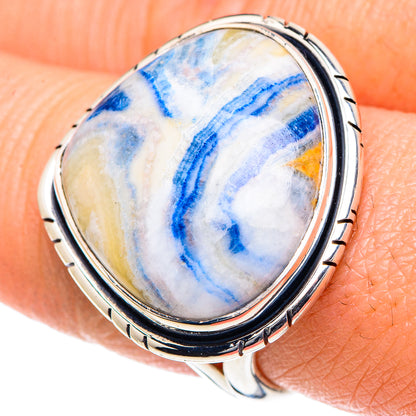 Blue Scheelite Rings handcrafted by Ana Silver Co - RING93436