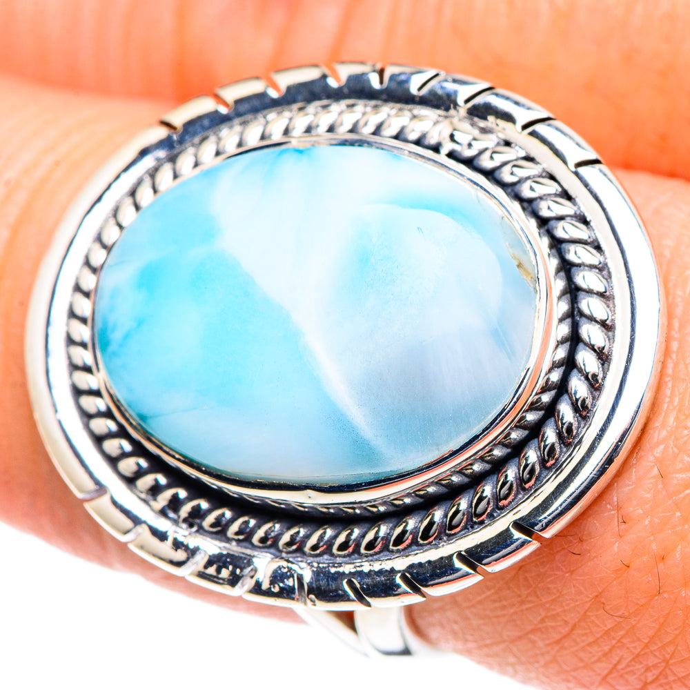 Larimar Rings handcrafted by Ana Silver Co - RING93438