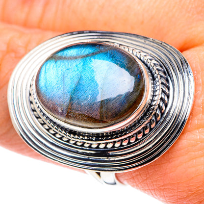 Labradorite Rings handcrafted by Ana Silver Co - RING93440