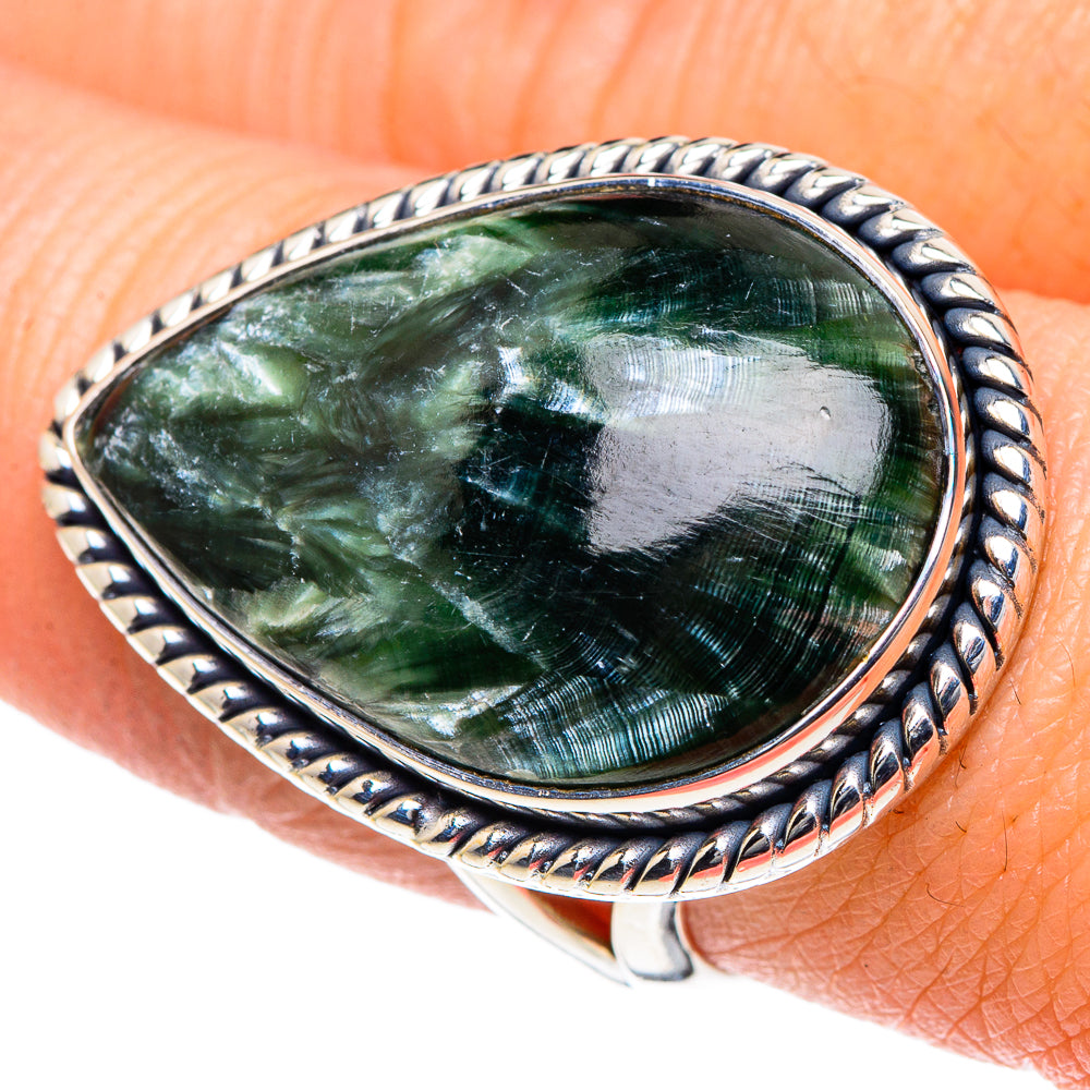 Seraphinite Rings handcrafted by Ana Silver Co - RING93444