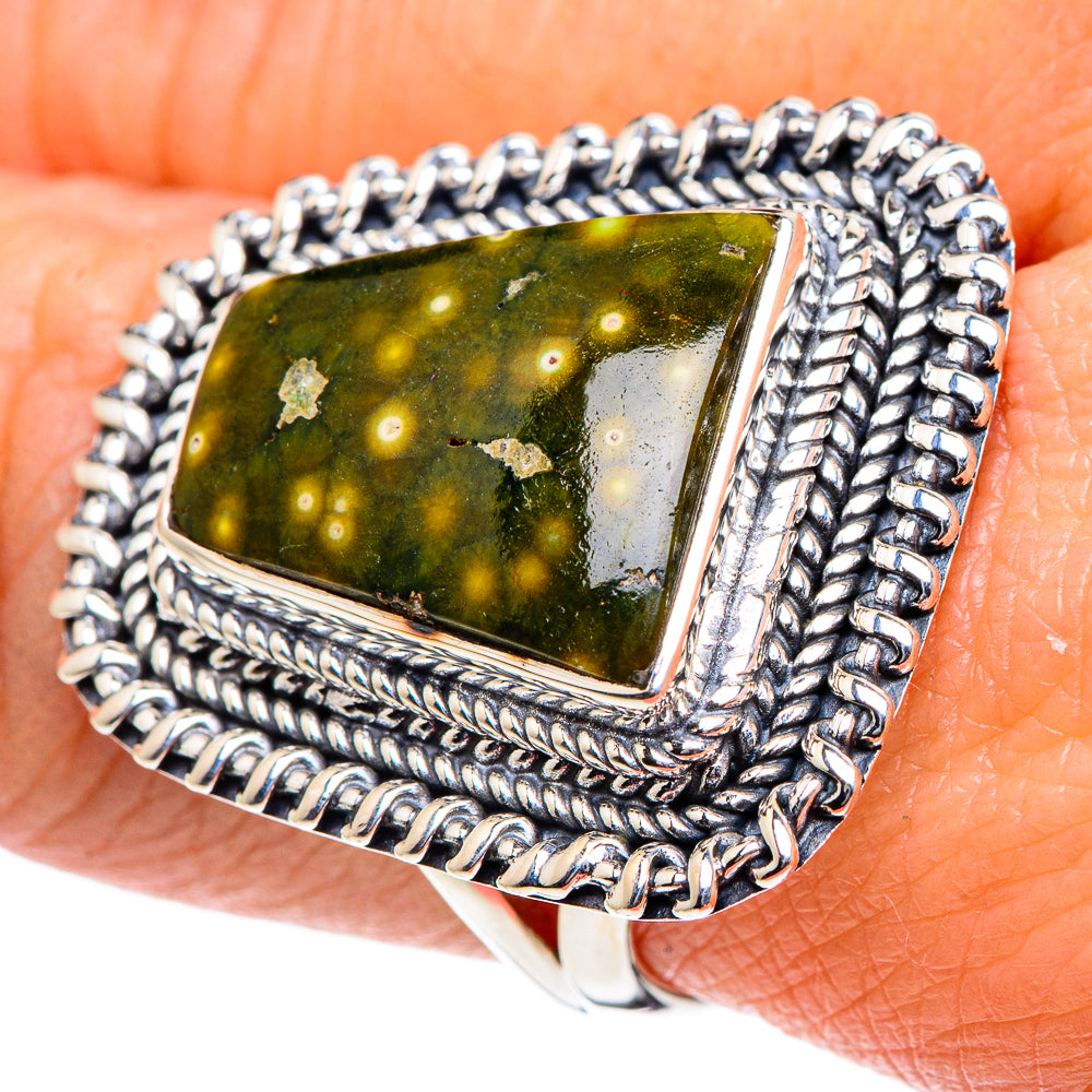 Ocean Jasper Rings handcrafted by Ana Silver Co - RING93447