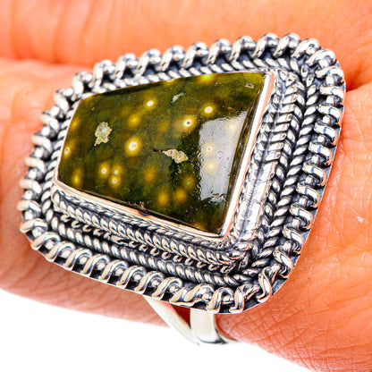 Ocean Jasper Rings handcrafted by Ana Silver Co - RING93447