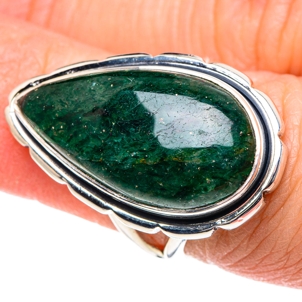 Green Aventurine Rings handcrafted by Ana Silver Co - RING93449