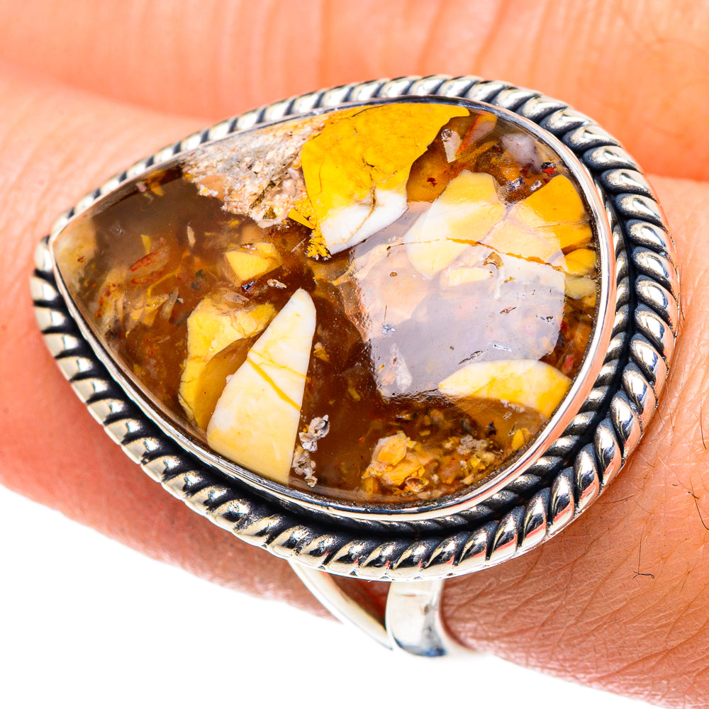 Brecciated Mookaite Rings handcrafted by Ana Silver Co - RING93453