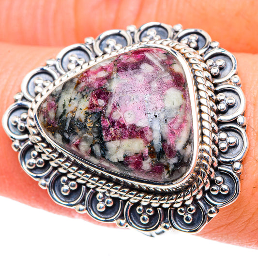 Russian Eudialyte Rings handcrafted by Ana Silver Co - RING93456