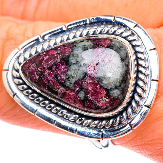 Russian Eudialyte Rings handcrafted by Ana Silver Co - RING93457