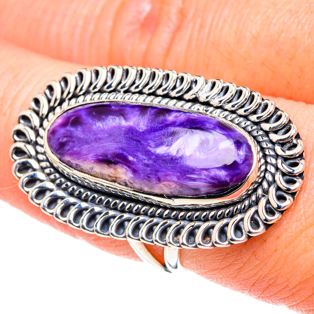 Charoite Rings handcrafted by Ana Silver Co - RING93460