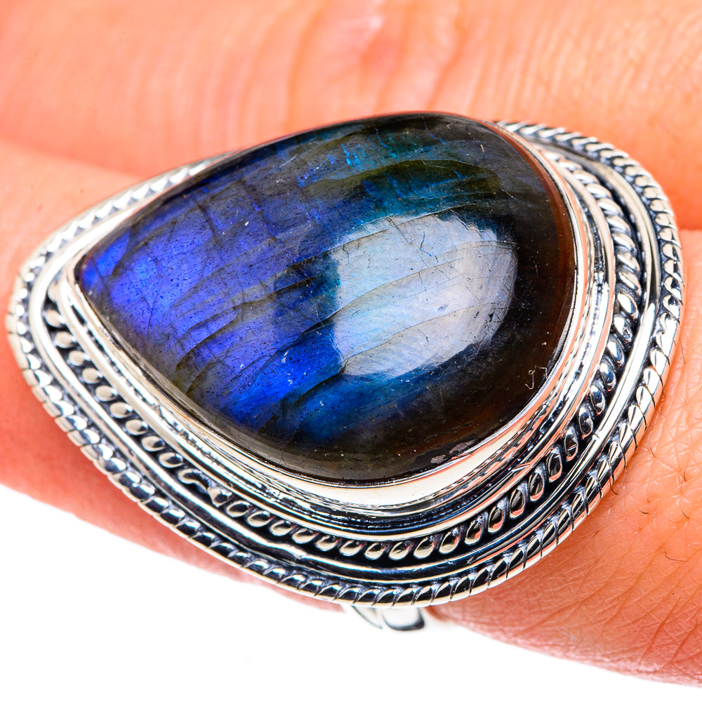 Labradorite Rings handcrafted by Ana Silver Co - RING93472