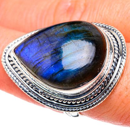 Labradorite Rings handcrafted by Ana Silver Co - RING93472