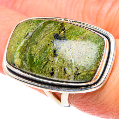 Serpentine Stone Rings handcrafted by Ana Silver Co - RING93476