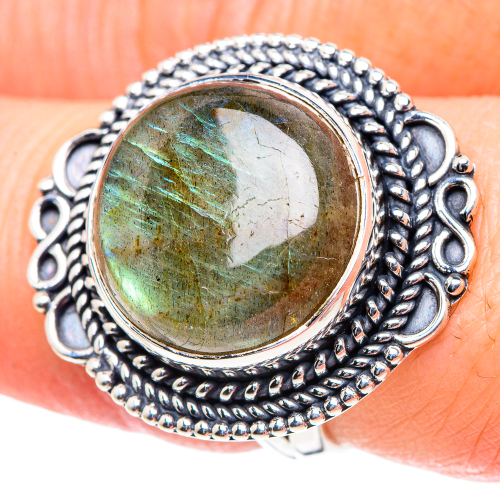 Labradorite Rings handcrafted by Ana Silver Co - RING93477