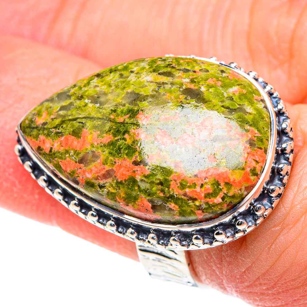 Unakite Rings handcrafted by Ana Silver Co - RING93478