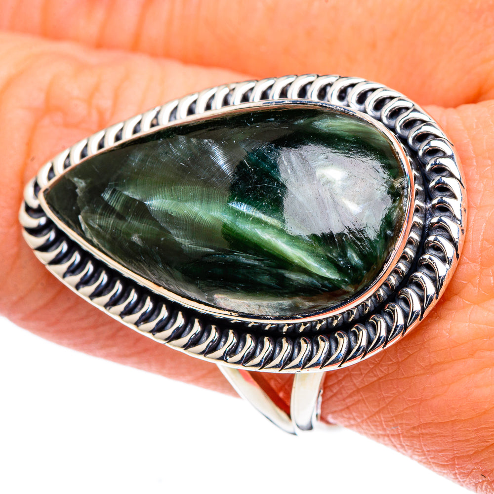 Seraphinite Rings handcrafted by Ana Silver Co - RING93479