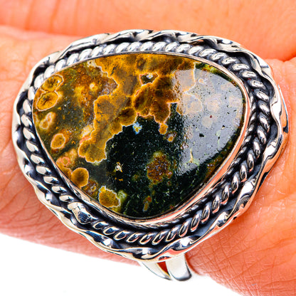Ocean Jasper Rings handcrafted by Ana Silver Co - RING93483