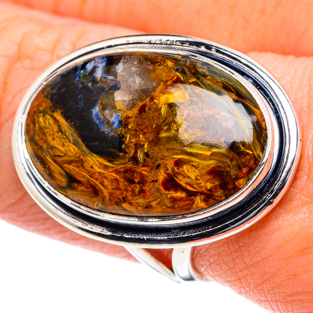 Golden Pietersite Rings handcrafted by Ana Silver Co - RING93485