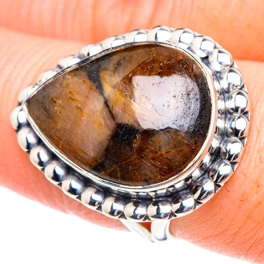 Chiastolite Rings handcrafted by Ana Silver Co - RING93486