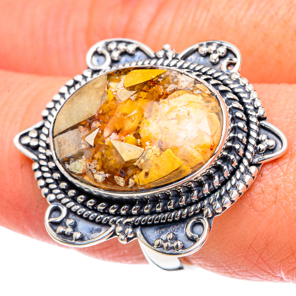 Brecciated Mookaite Rings handcrafted by Ana Silver Co - RING93490