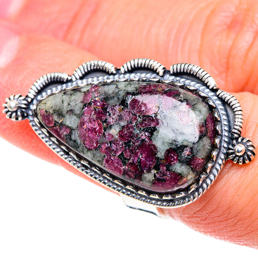 Russian Eudialyte Rings handcrafted by Ana Silver Co - RING93493