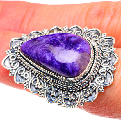 Charoite Rings handcrafted by Ana Silver Co - RING93497