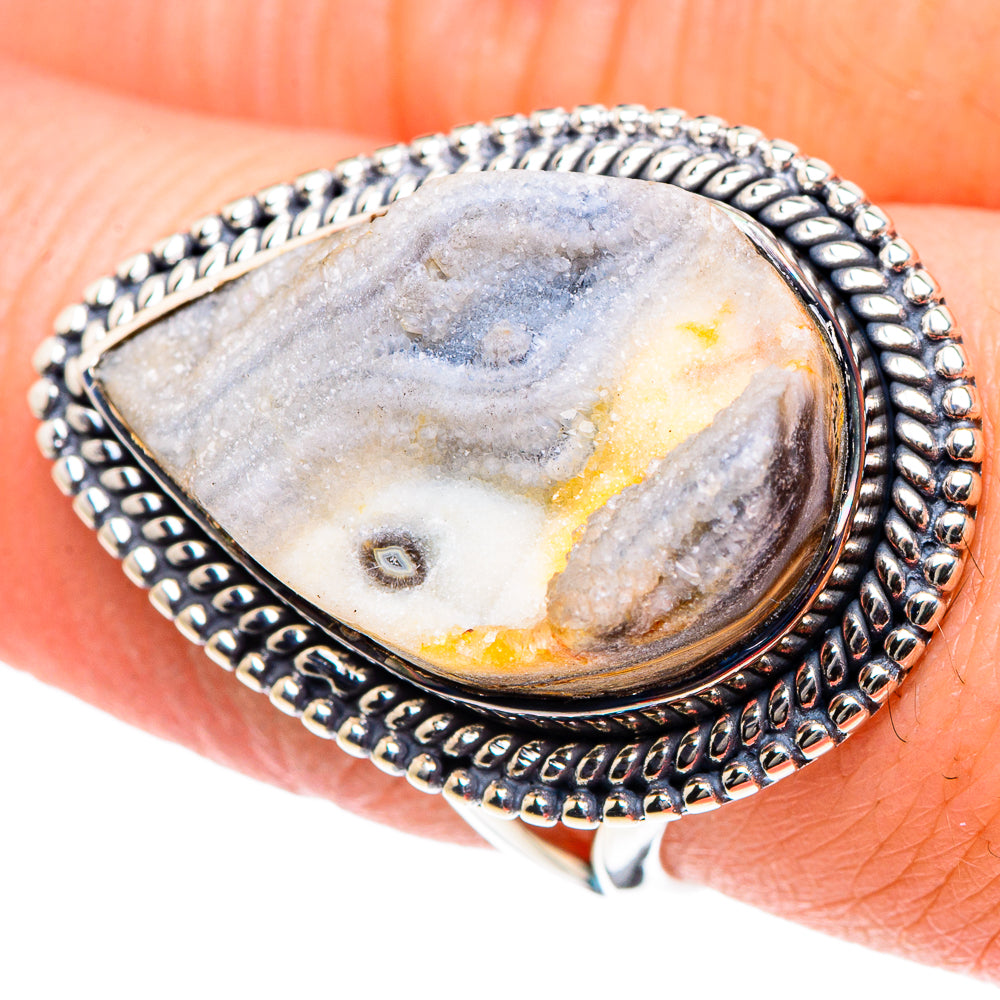 Desert Druzy Rings handcrafted by Ana Silver Co - RING93506