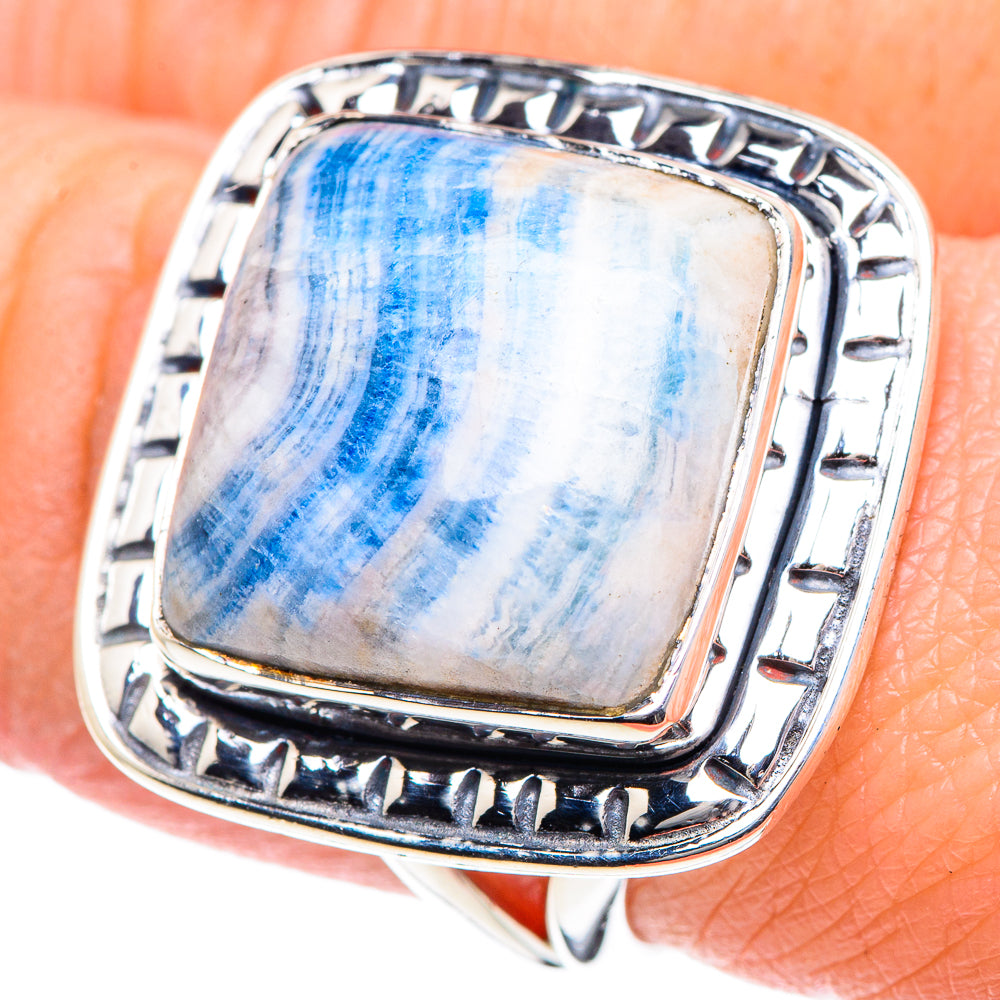 Blue Scheelite Rings handcrafted by Ana Silver Co - RING93509