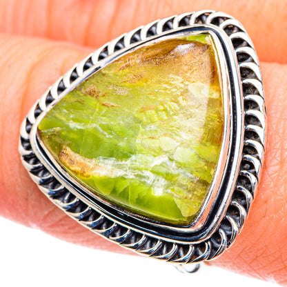 Australian Green Opal Rings handcrafted by Ana Silver Co - RING93518