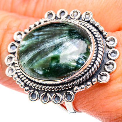 Seraphinite Rings handcrafted by Ana Silver Co - RING93520