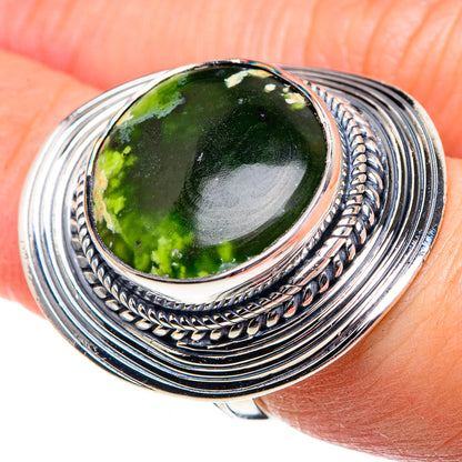 Australian Green Opal Rings handcrafted by Ana Silver Co - RING93522