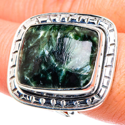 Seraphinite Rings handcrafted by Ana Silver Co - RING93524