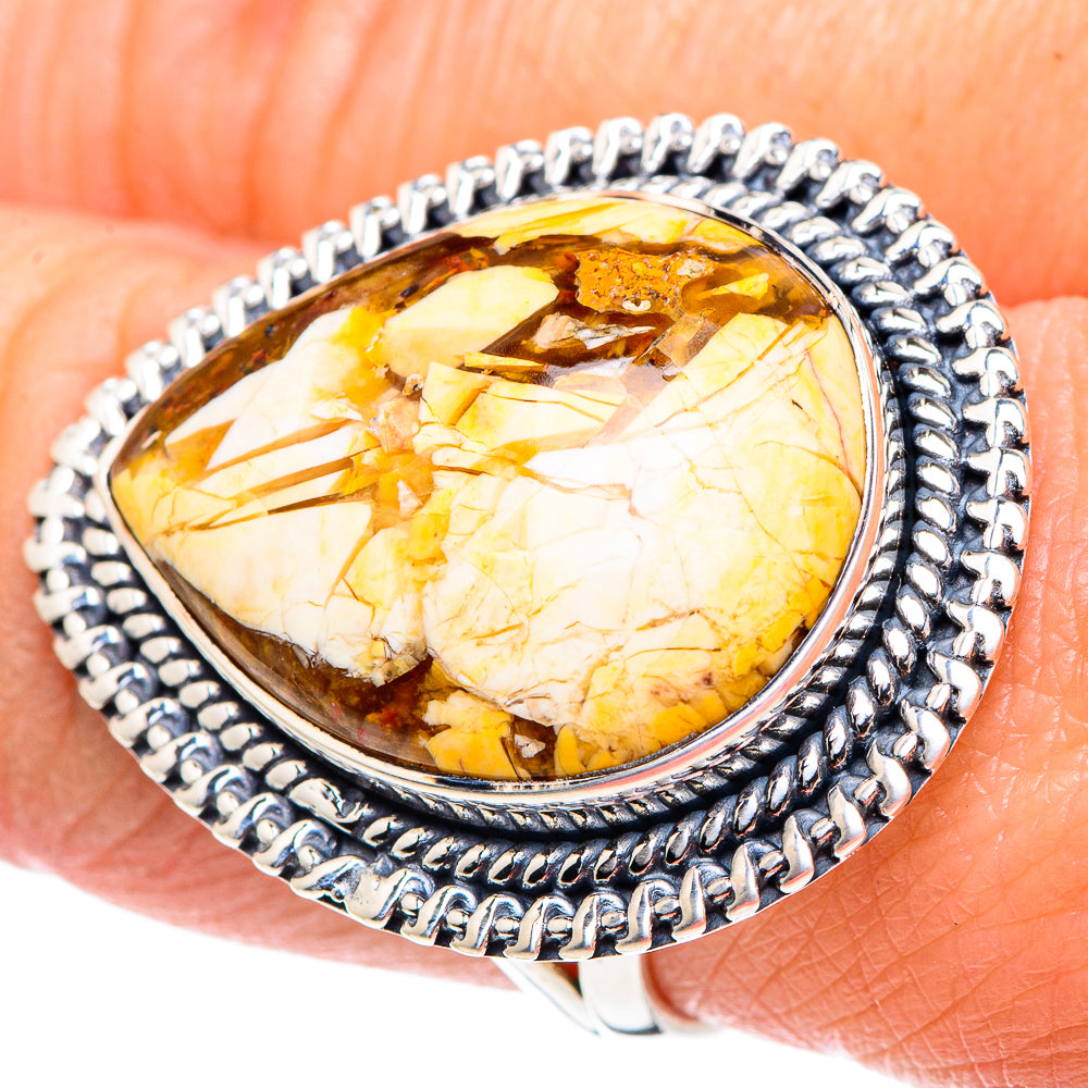 Brecciated Mookaite Rings handcrafted by Ana Silver Co - RING93530
