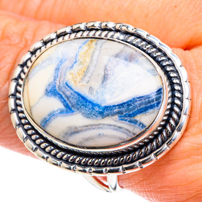 Blue Scheelite Rings handcrafted by Ana Silver Co - RING93539
