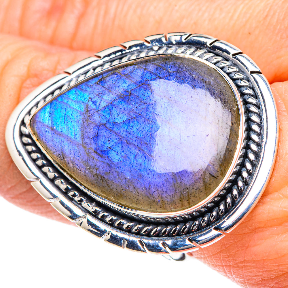 Labradorite Rings handcrafted by Ana Silver Co - RING93540