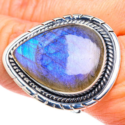 Labradorite Rings handcrafted by Ana Silver Co - RING93540