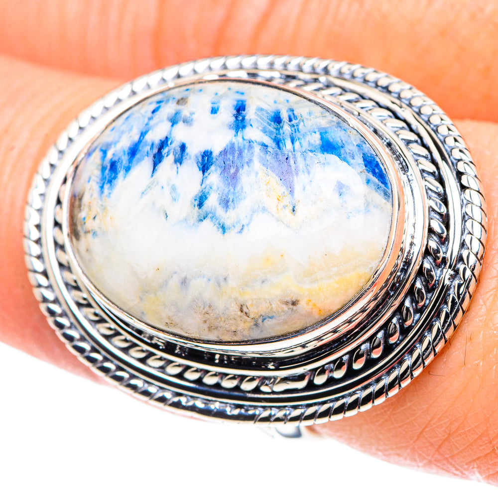 Blue Scheelite Rings handcrafted by Ana Silver Co - RING93541